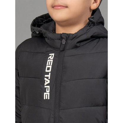 RedTape Black Jacket for Boys | Comfortable and Warm