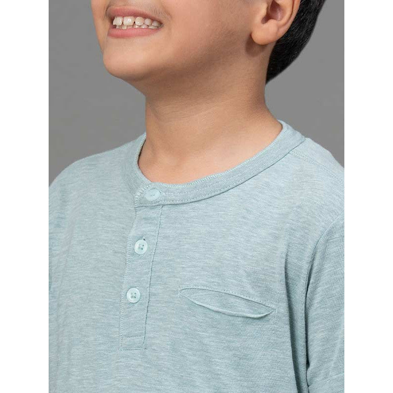 Green Melange T-Shirt for Boys