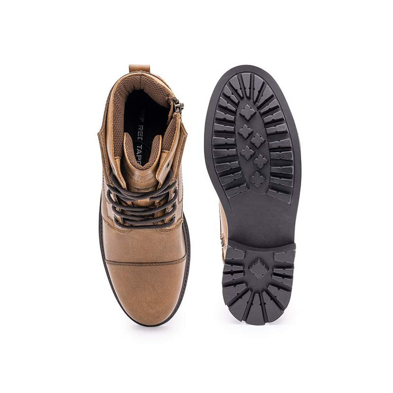 Genuine Leather Ankle Length Boots for Men | Soft Cushioned Insole, Slip-ResisTance, Dynamic Feet Support, Arch Support & Shock Absorption