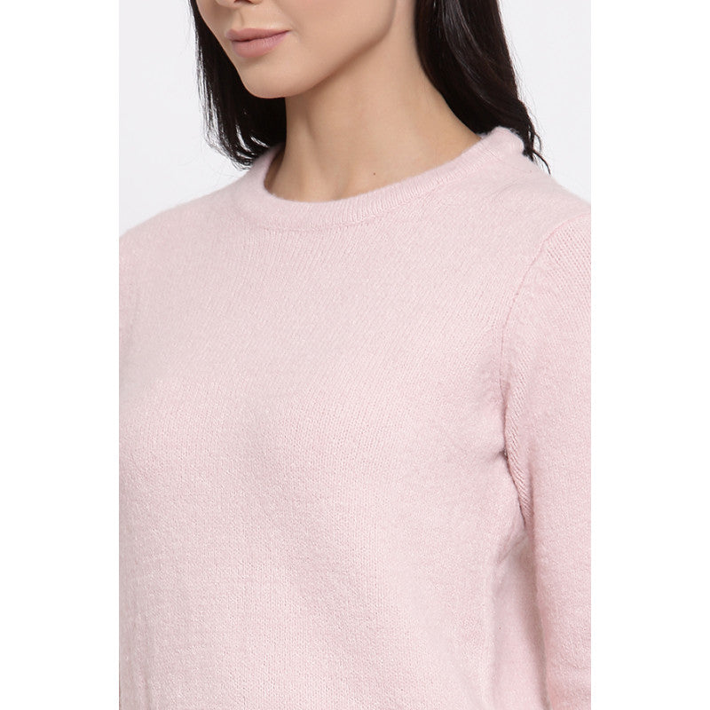 MODE by RedTape Women's Light Pink Sweater