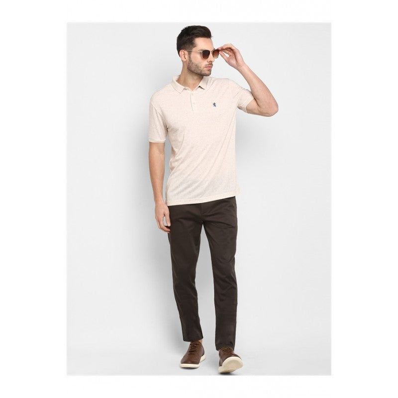 Mens Beige Melange T Shirt