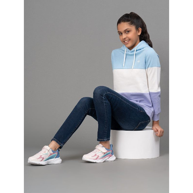 Mode By RedTape Pastel Blue Hoodie for Girls | Warm and Comfortable