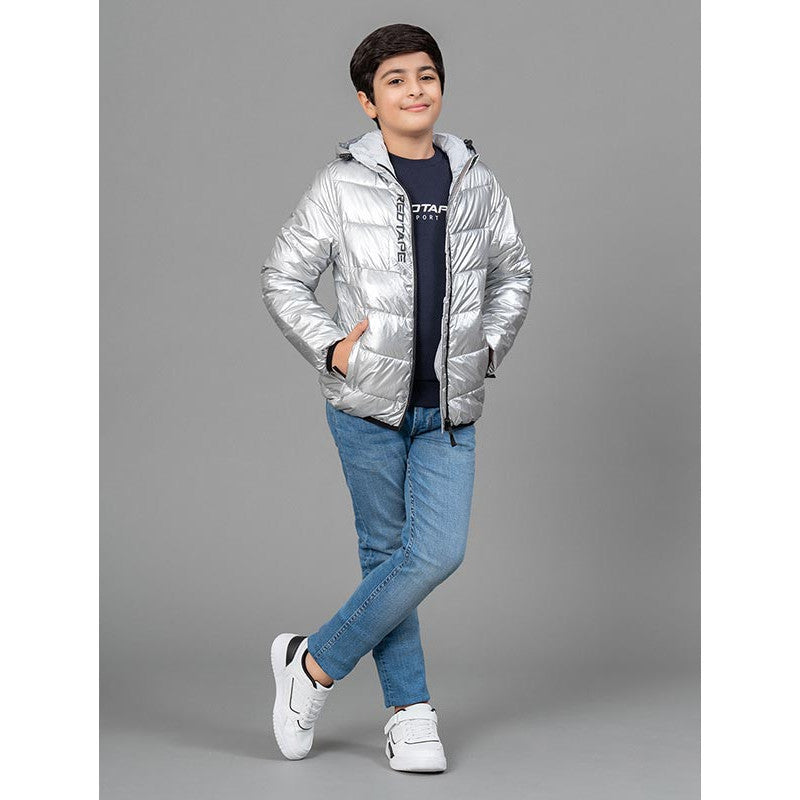 RedTape Silver Jacket for Boy | Comfortable & Durable