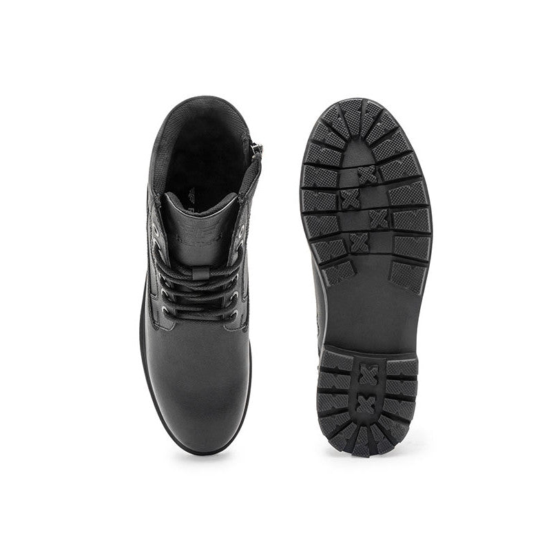 Genuine Leather Ankle Length Boots for Men | Soft Cushioned Insole, Slip-ResisTance, Dynamic Feet Support, Arch Support & Shock Absorption