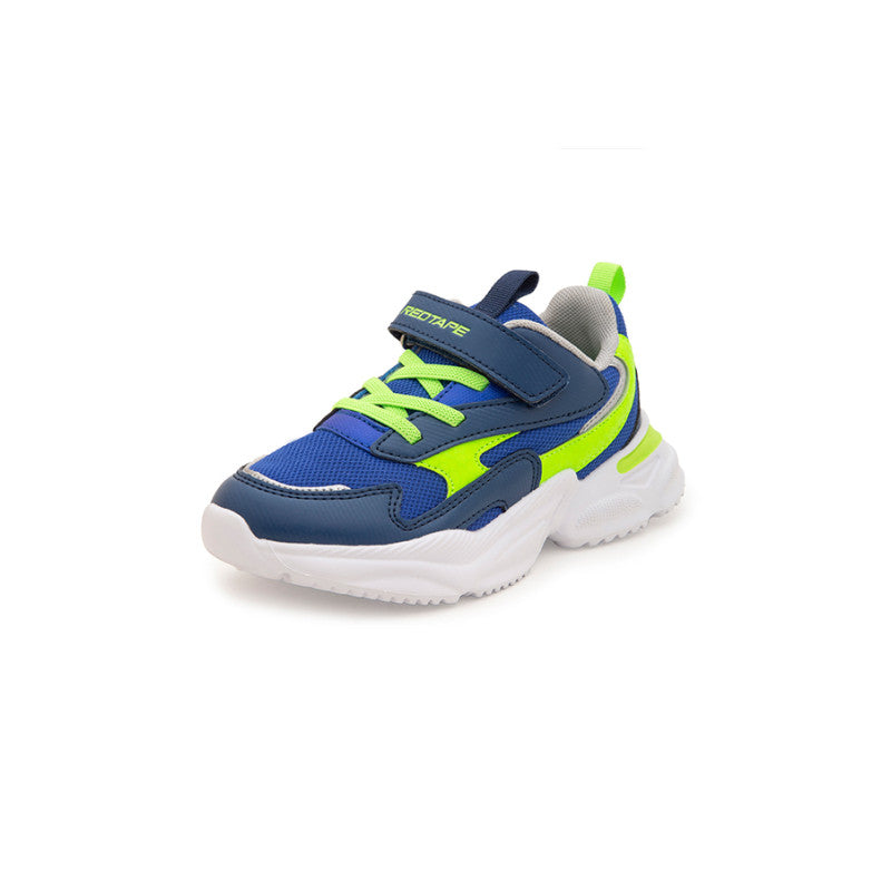 RedTape Unisex Kids Blue And Neon Green Sports Shoes