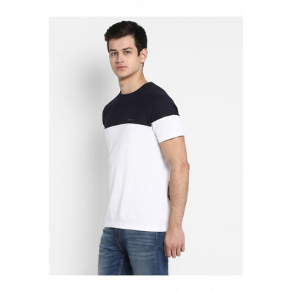 Mens Navy White T Shirt