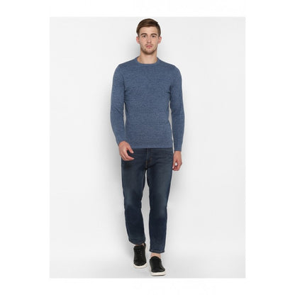 Mens Light Blue Melange Sweater