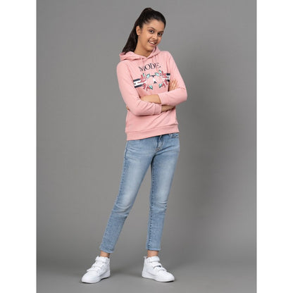 Mode By RedTape Pink Hoodie for Girls | Warm and Comfortable