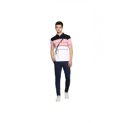 Mens Pink Melange T Shirt