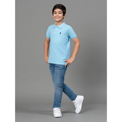 RedTape Sky Blue T-Shirt for Boys | Comfortable and Durable