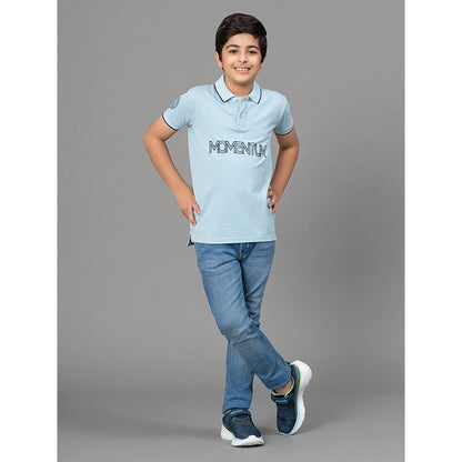 RedTape Air Force Blue T-Shirt for Boys | Comfortable and Durable