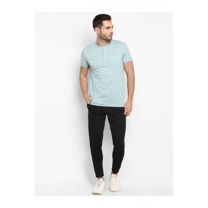 Mens Green Melange T Shirt