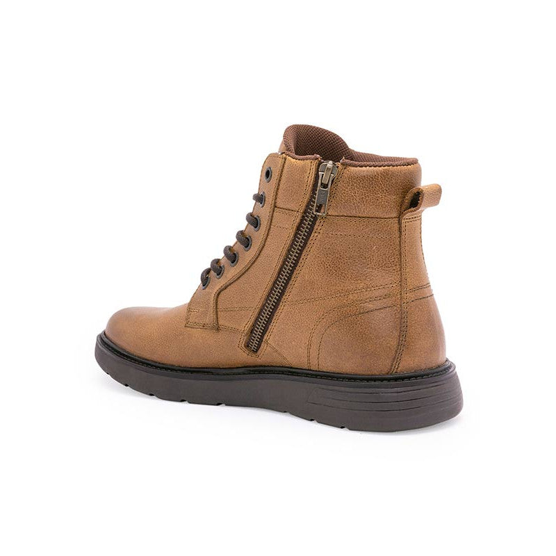 Genuine Leather Ankle Length Boots for Men | Soft Cushioned Insole, Slip-ResisTance, Dynamic Feet Support, Arch Support & Shock Absorption