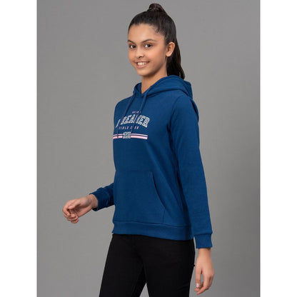 Mode By RedTape Air Force Blue Hoodie for Girls | Warm and Comfortable