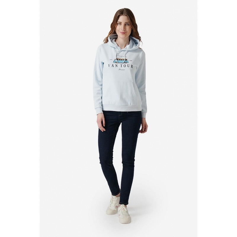 Women Light Blue Hoodie