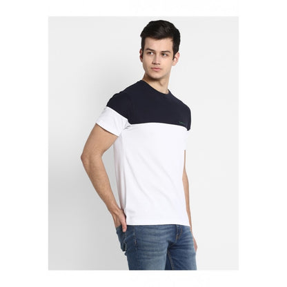 Mens Navy White T Shirt