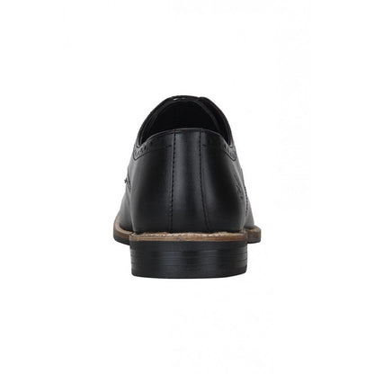 Bond Street by RedTape Men Black Derby Shoes