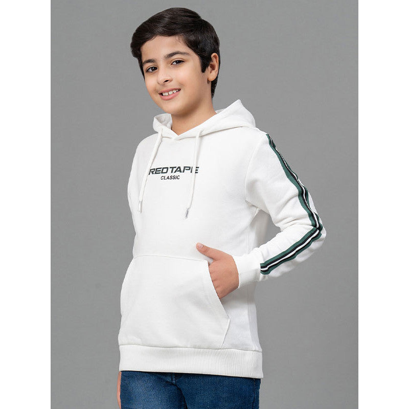 RedTape Off White Hoodie for Boy | Comfortable & Durable