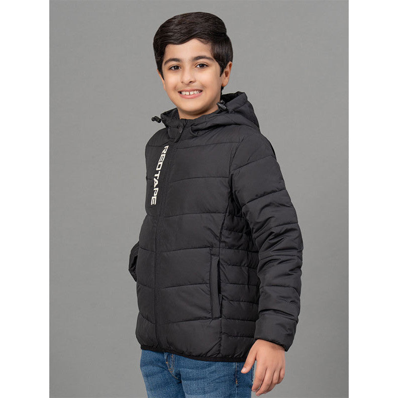 RedTape Black Jacket for Boys | Comfortable and Warm