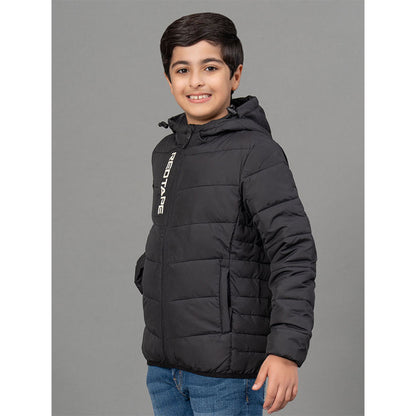 RedTape Black Jacket for Boys | Comfortable and Warm