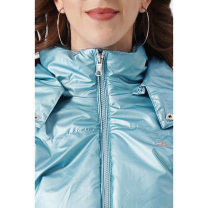 Women Metallic Blue Jacket