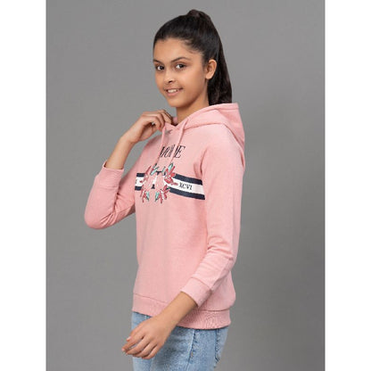 Mode By RedTape Pink Hoodie for Girls | Warm and Comfortable