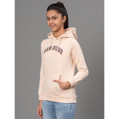 Mode By RedTape Ecru Hoodie for Girls | Warm and Comfortable