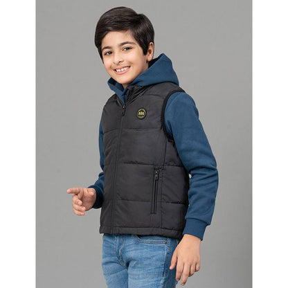 RedTape Black Jacket for Boys | Comfortable and Warm