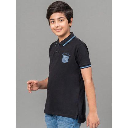 RedTape Black T-Shirt for Boys | Comfortable and Durable