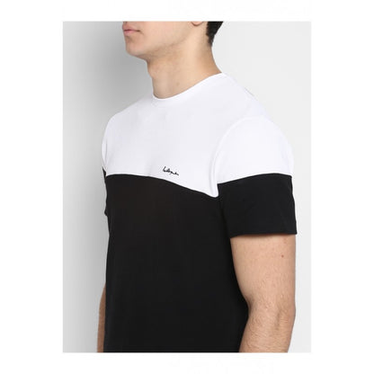 Mens White Black T Shirt