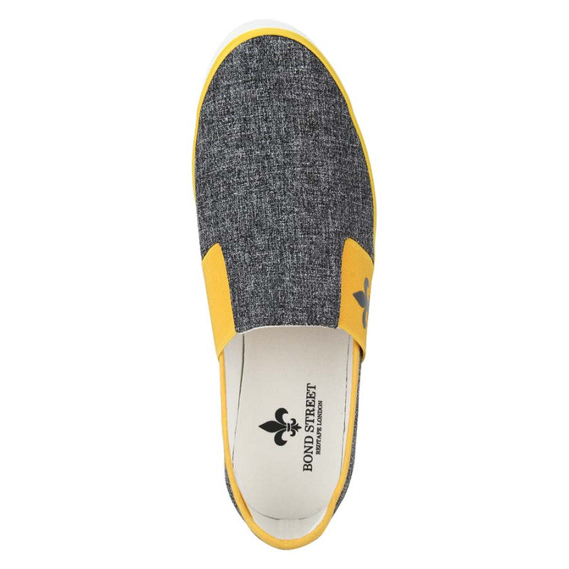 Bond Street by RedTape Men Yellow & Grey Sneakers