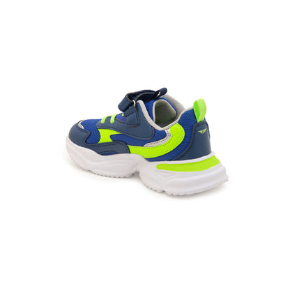 RedTape Unisex Kids Blue And Neon Green Sports Shoes