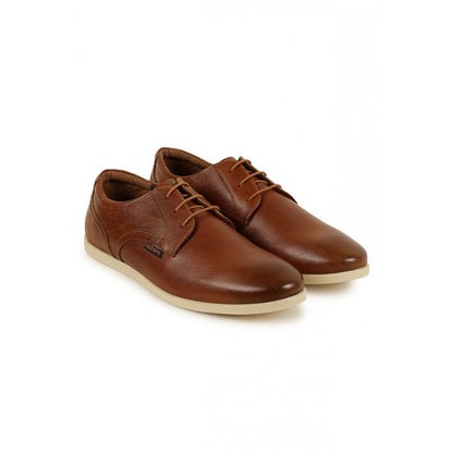 Men Dark Tan Derby Shoes Redtape