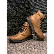 Genuine Leather Ankle Length Boots for Men | Soft Cushioned Insole, Slip-ResisTance, Dynamic Feet Support, Arch Support & Shock Absorption