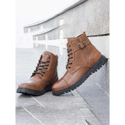Genuine Leather Ankle Length Boots for Men | Soft Cushioned Insole, Slip-ResisTance, Dynamic Feet Support, Arch Support & Shock Absorption