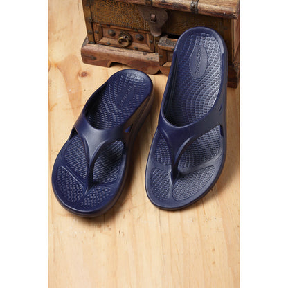 Men Navy Blue Sunnies Thong Flip-Flops Redtape